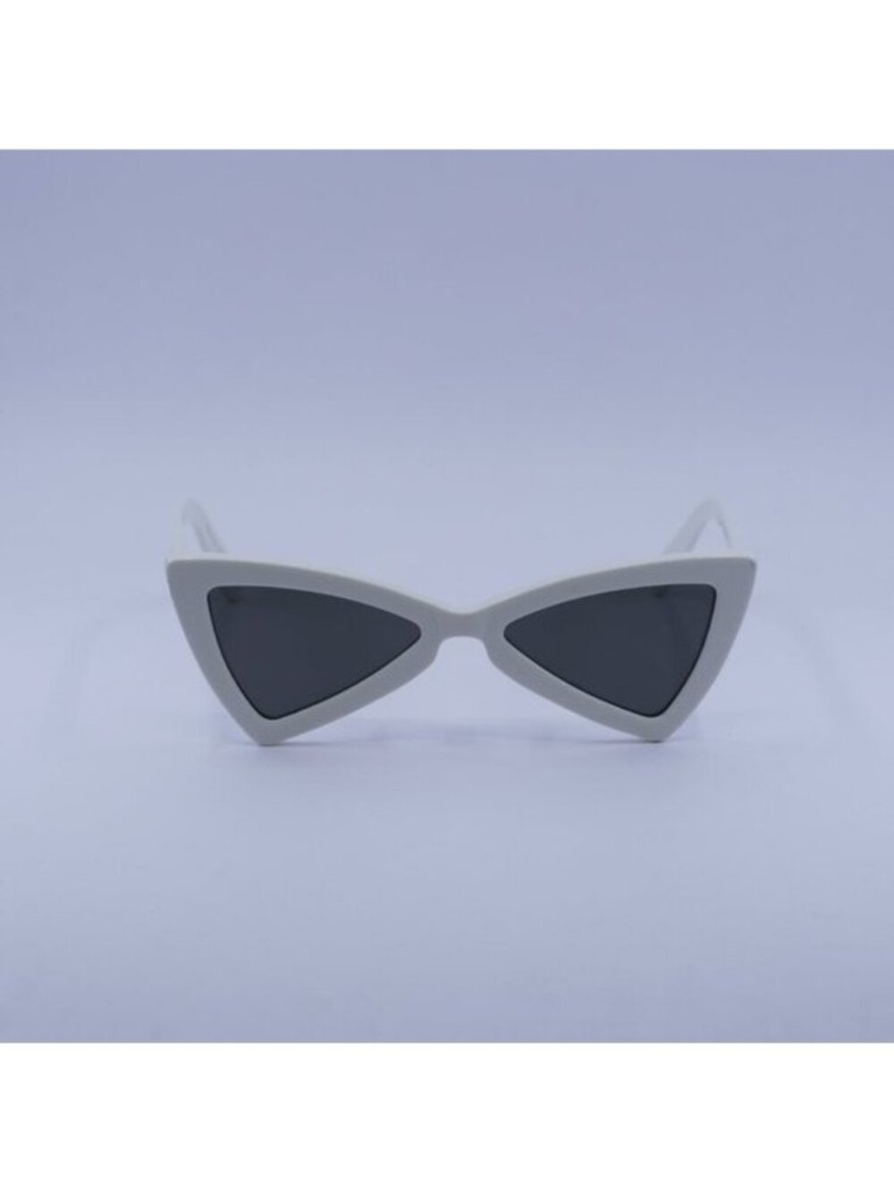 Saint Laurent SL207 JERRY 007 Sunglasses White Cat Eye Frame, Grey Lenses - Picture 2 of 10